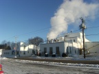 Brewer Brad looking at the brew kettle steam coming out of the brewery in 2008.